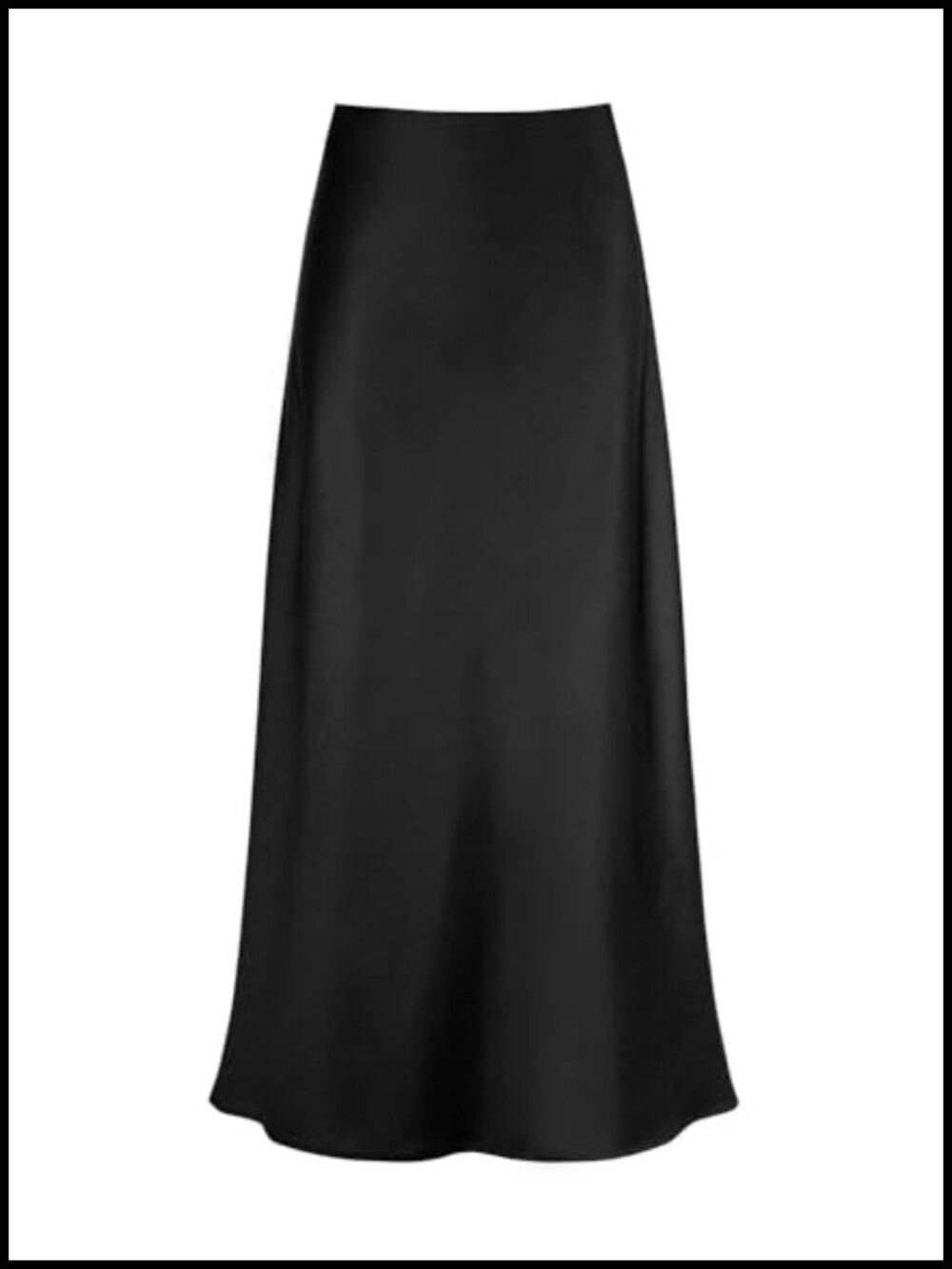 Women's Satin High Waisted A-Line Maxi Skirt